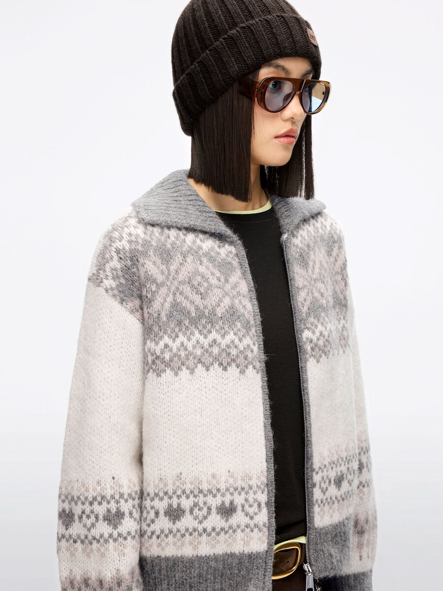 cárdigan de mezcla de alpaca