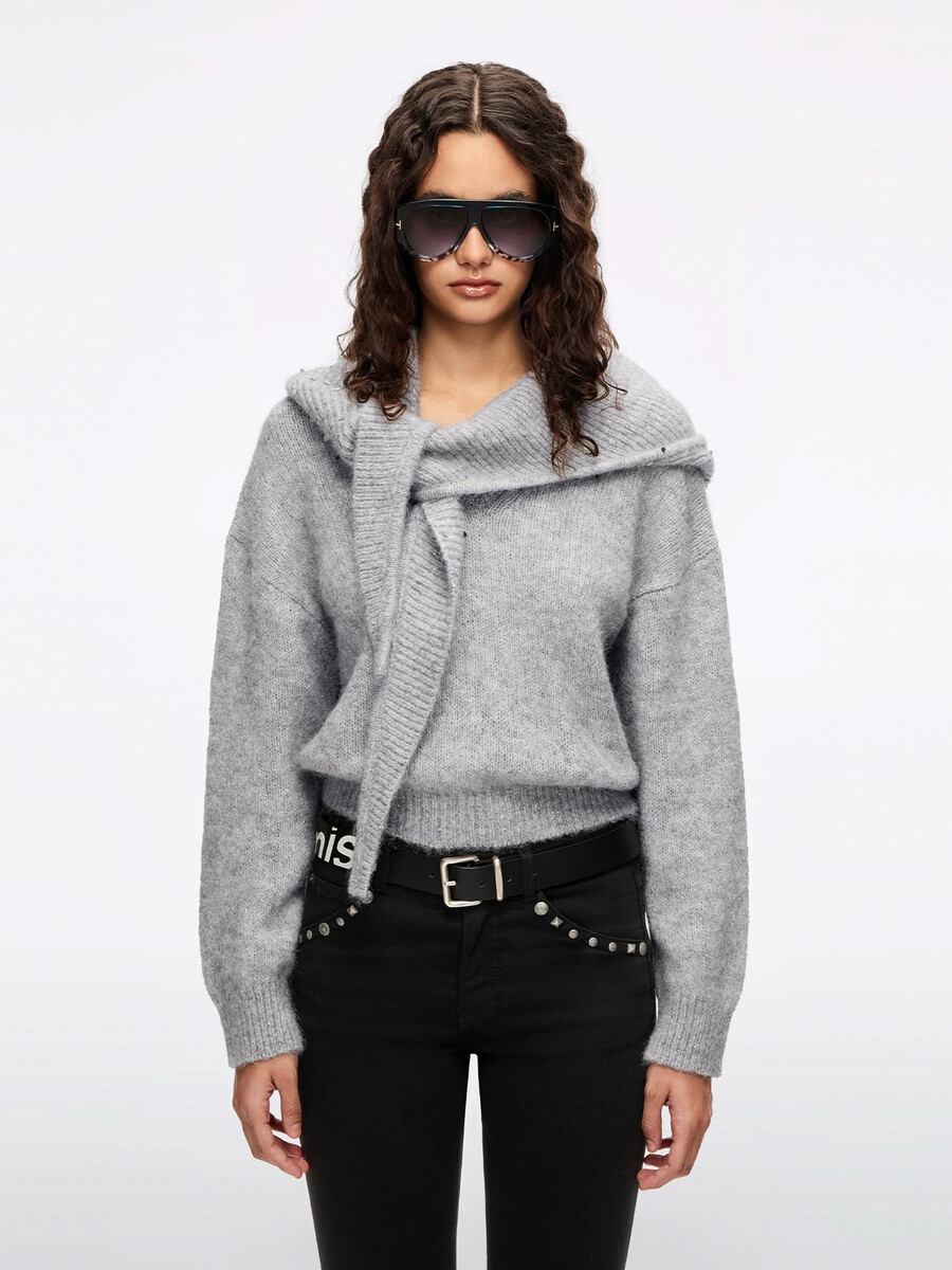 top de punto adornado