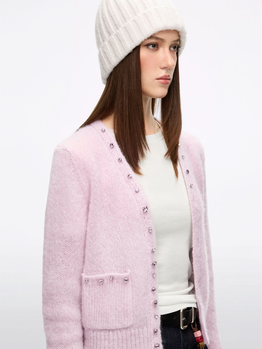 cárdigan de mezcla de mohair