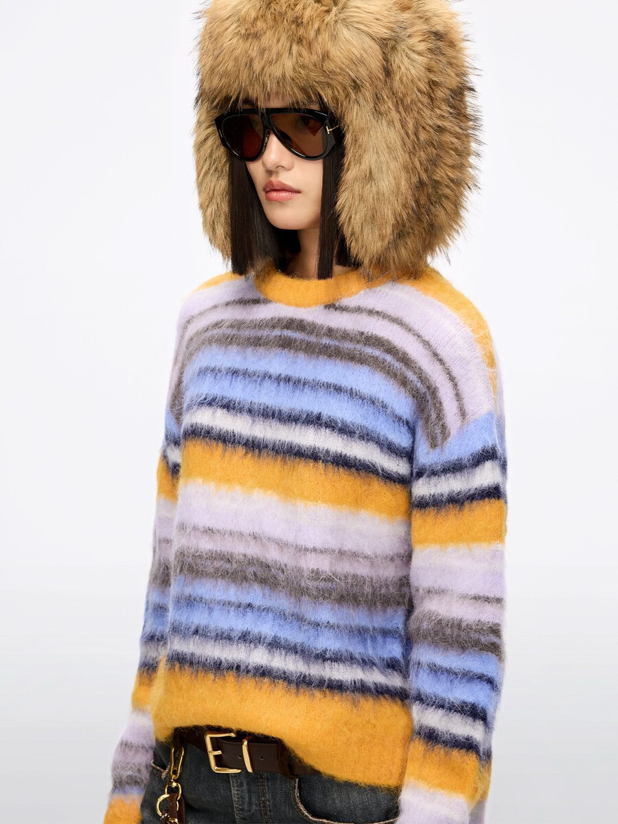 cárdigan de punto de mezcla de alpaca
