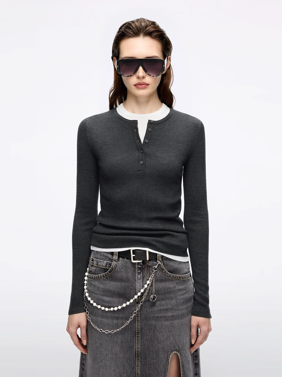 top de punto con capas falsas