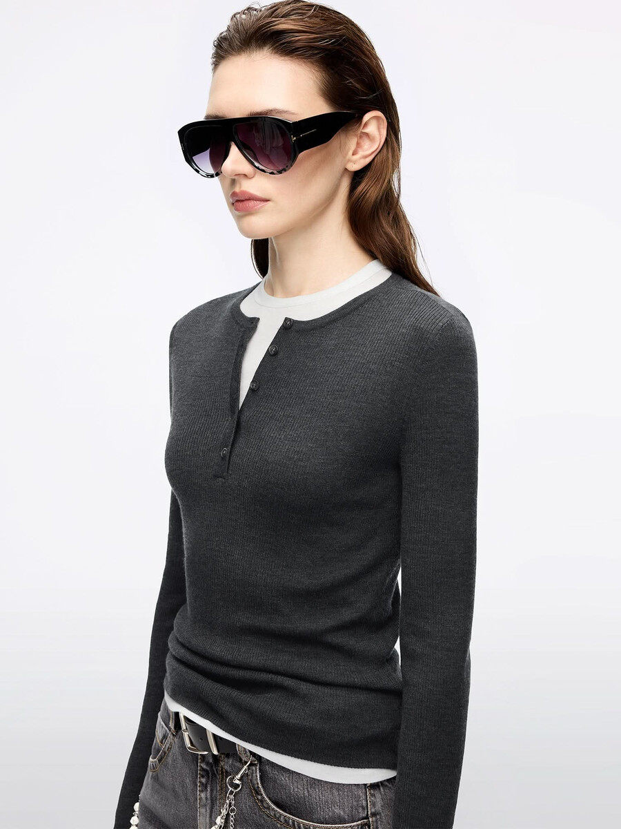 top de punto con capas falsas