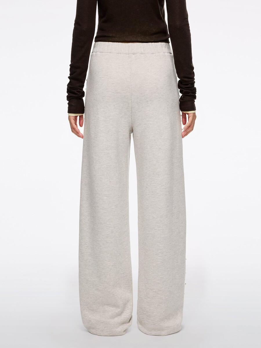 pantalones rectos con cuentas
