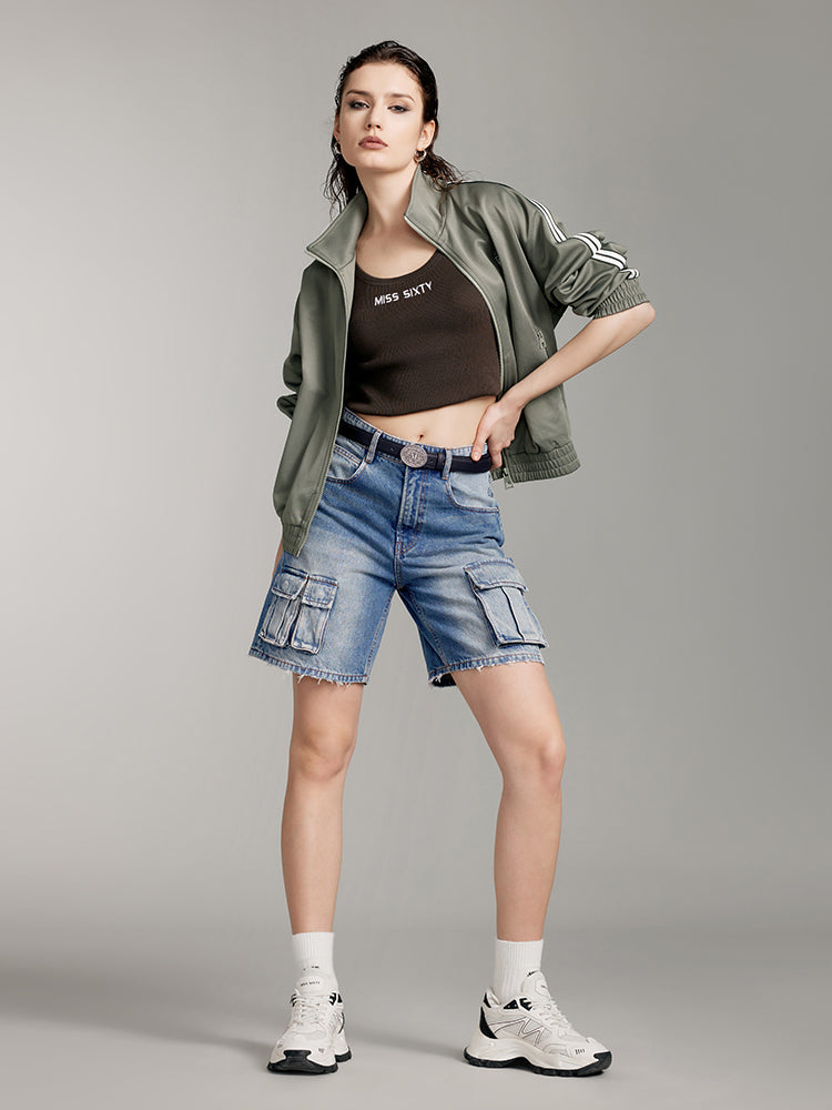 shorts vaqueros estilo cargo vintage