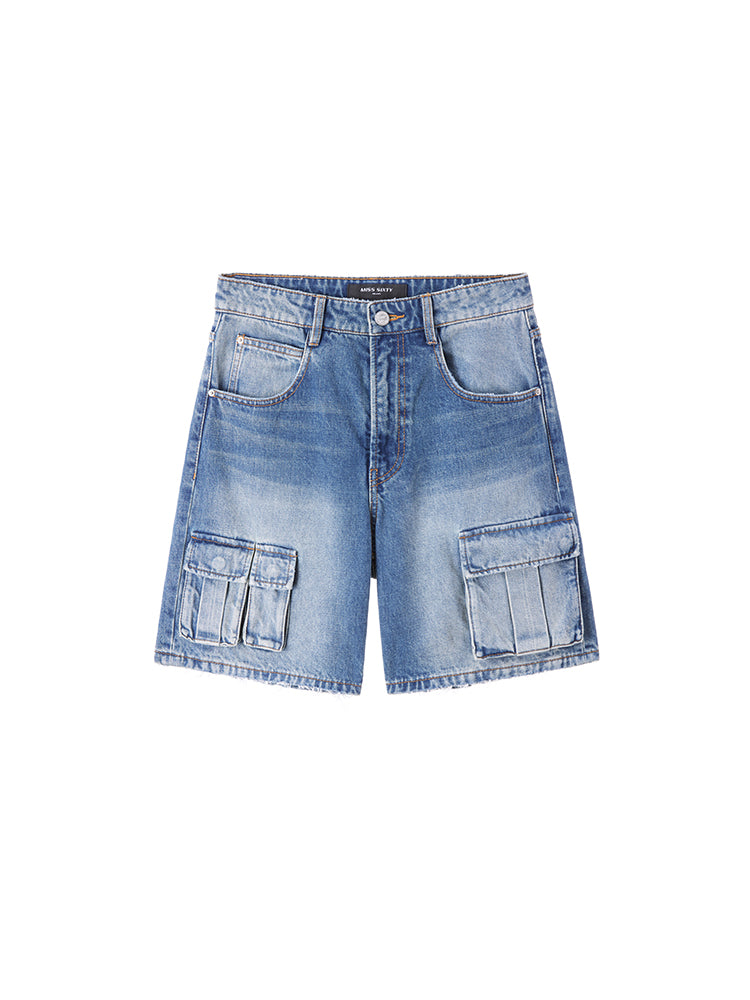 shorts vaqueros estilo cargo vintage