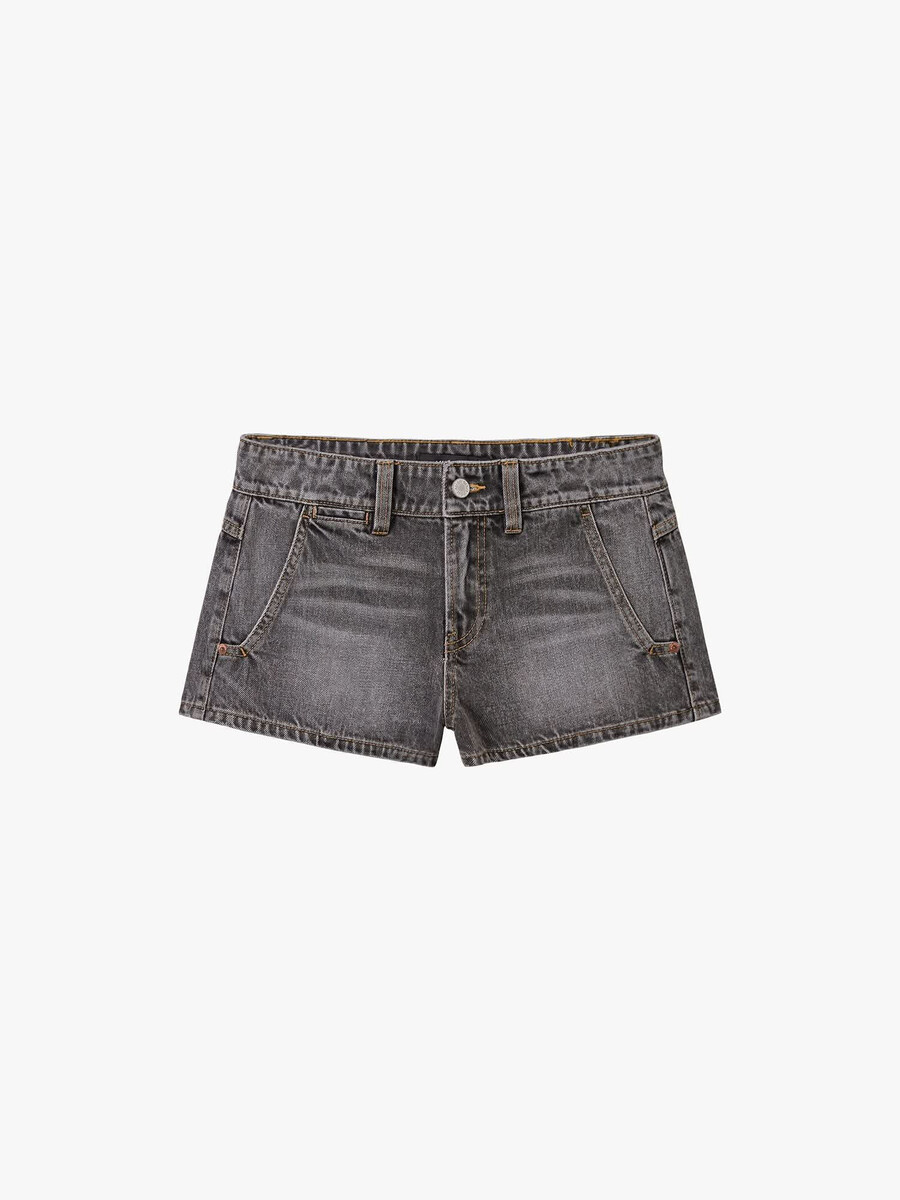 pantalones cortos vaqueros de pierna recta