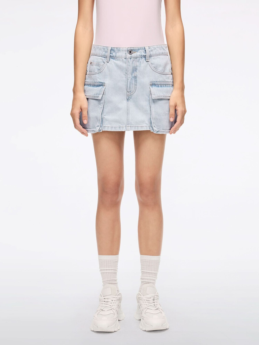 shorts vaqueros de estilo utilitario