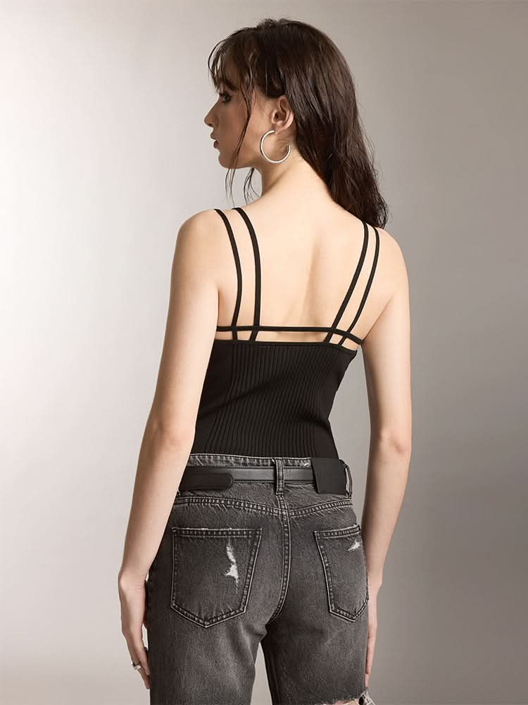 camiseta sin mangas con doble tirante