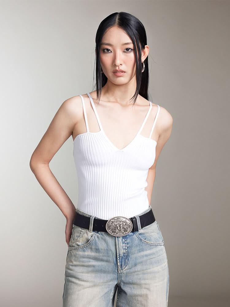 camiseta sin mangas con doble tirante