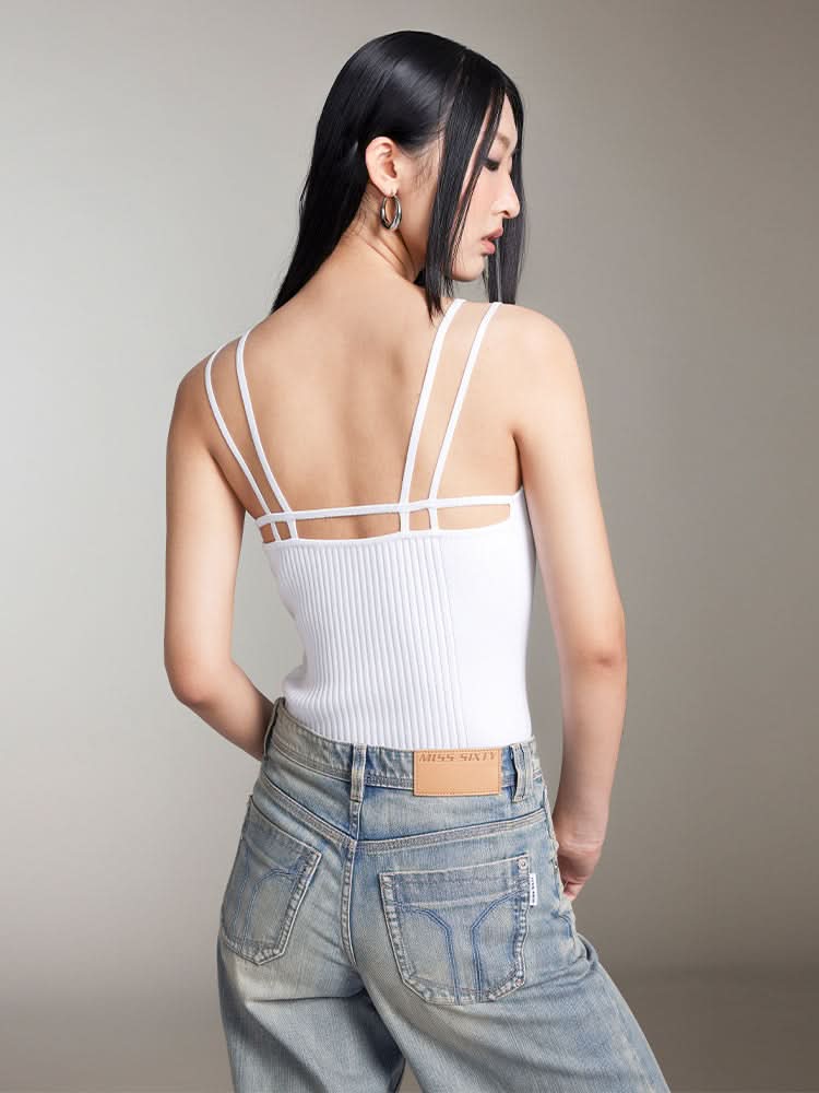 camiseta sin mangas con doble tirante