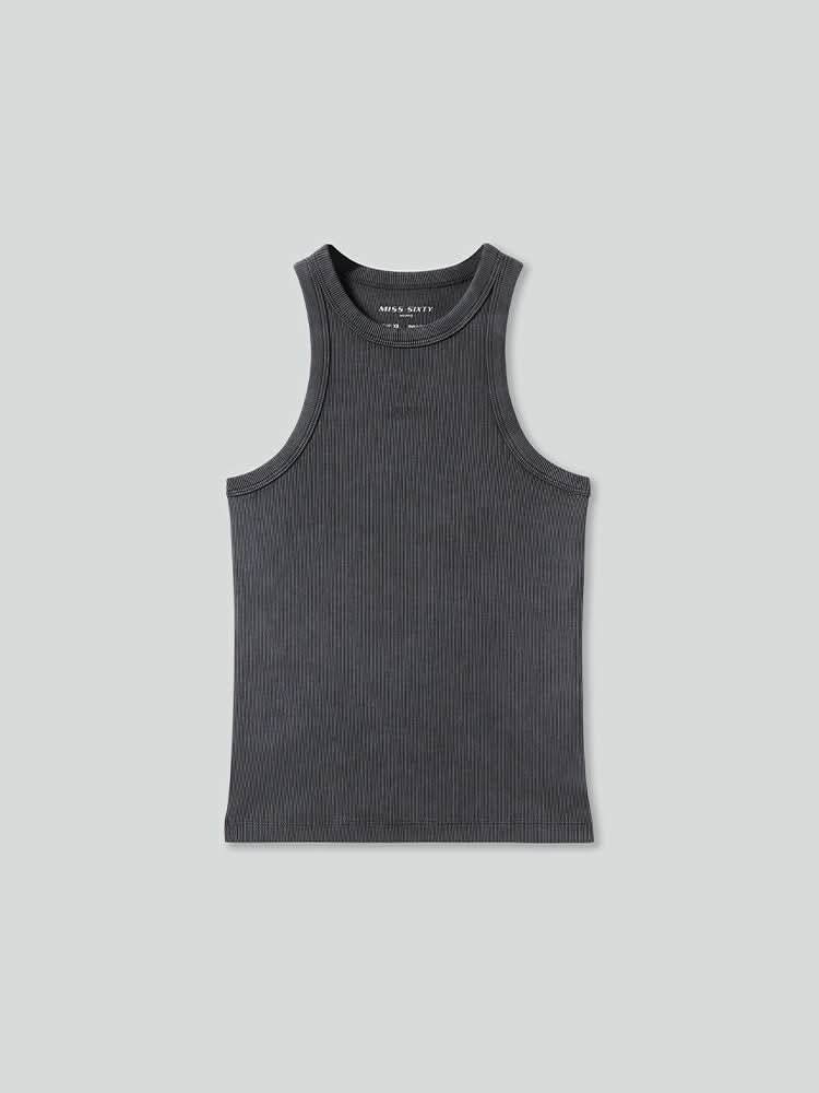 camiseta sin mangas ajustada estampada