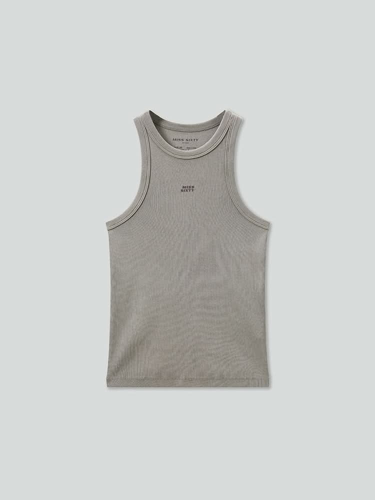 camiseta sin mangas ajustada estampada