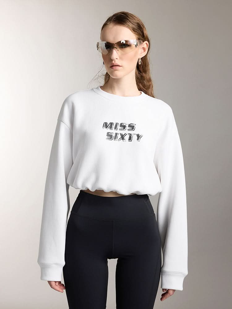sudadera deportiva corta estampada