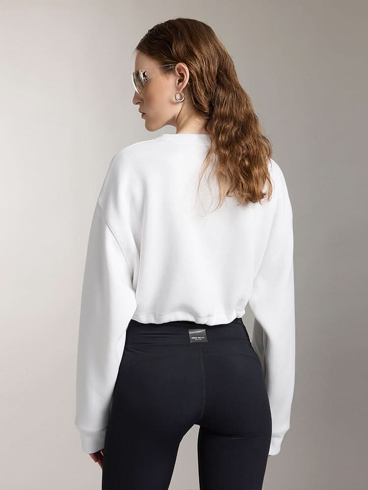 sudadera deportiva corta estampada