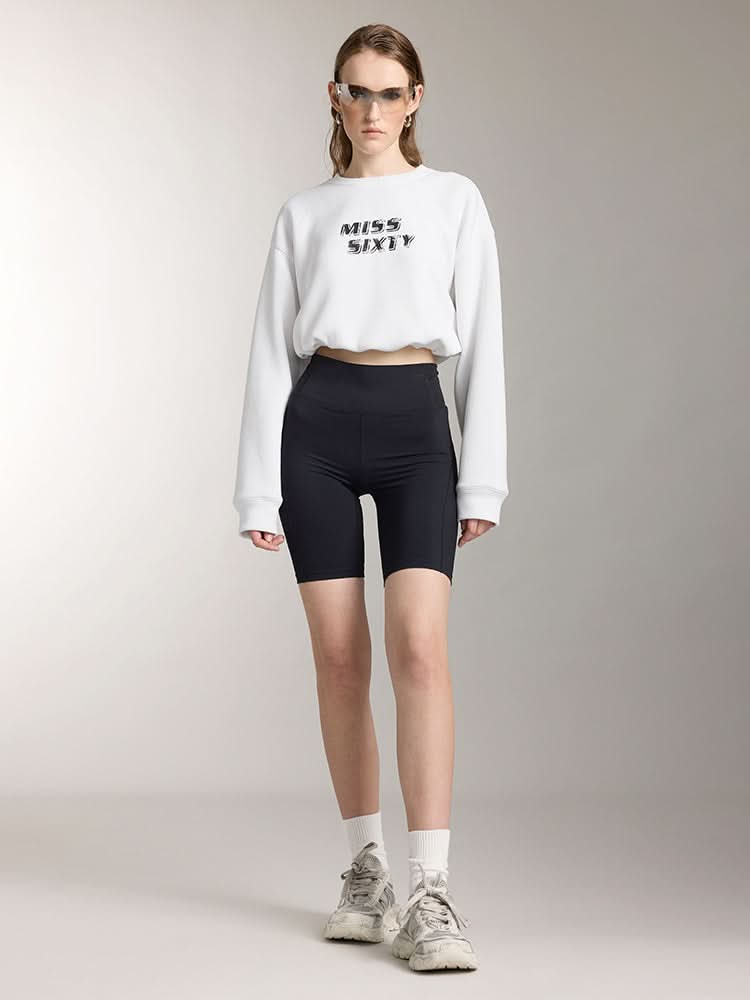 sudadera deportiva corta estampada