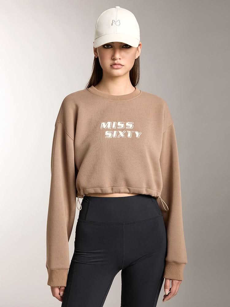sudadera deportiva corta estampada