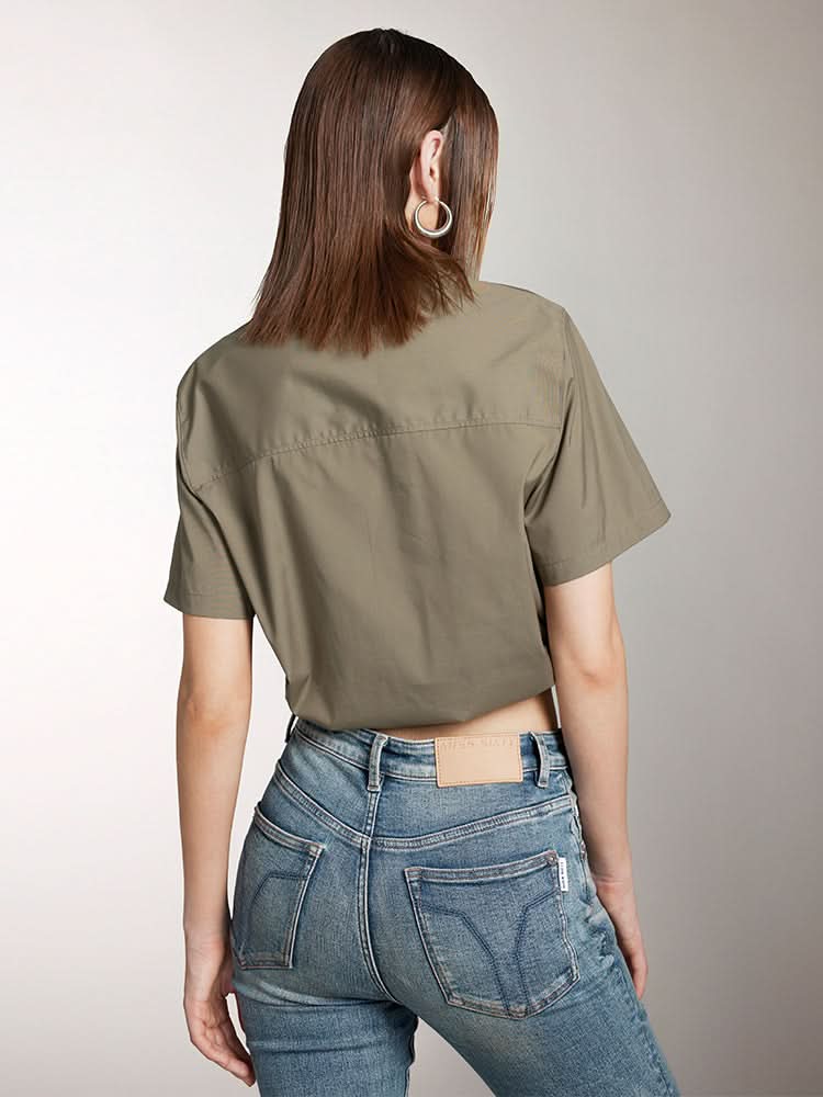 camisa de manga corta estilo cargo