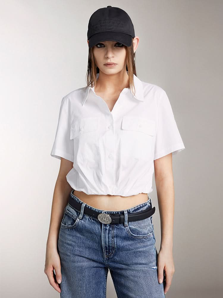 camisa de manga corta estilo cargo
