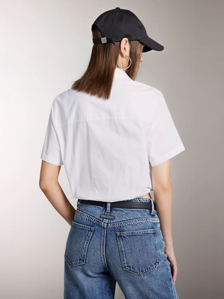 camisa de manga corta estilo cargo