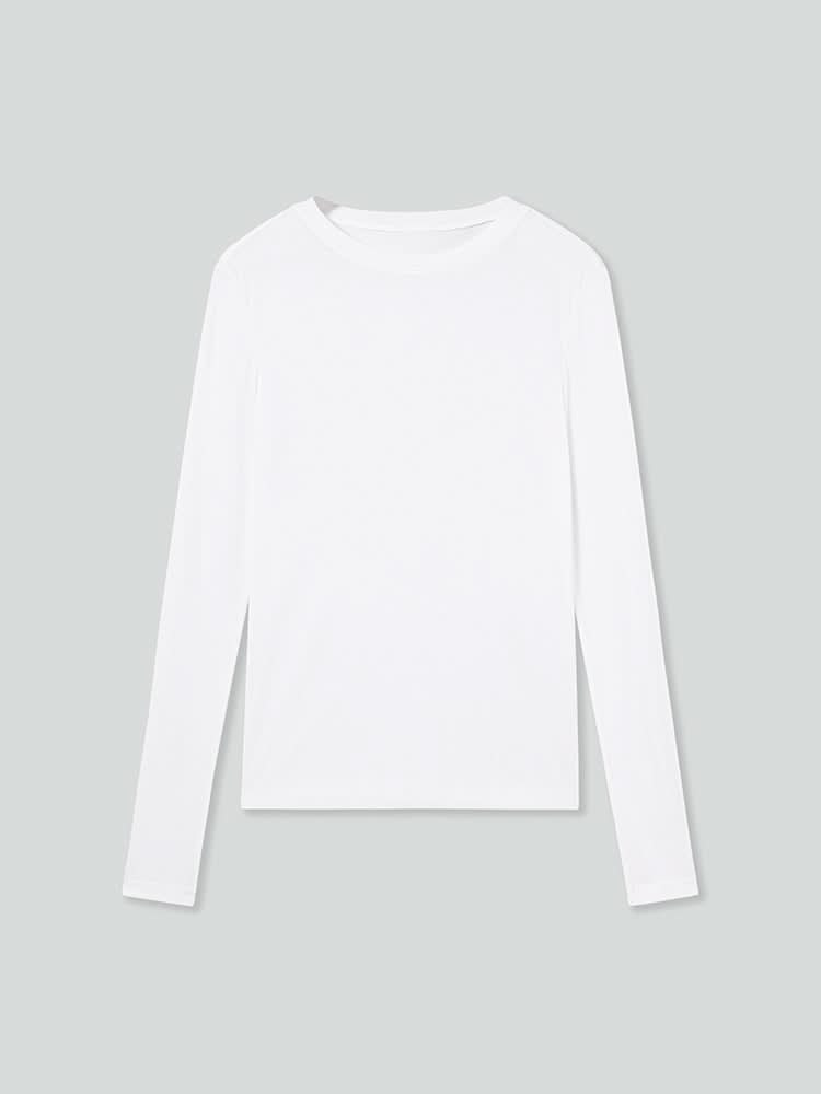 camiseta ajustada de manga larga