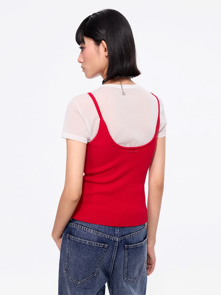 chaleco de cuello en u