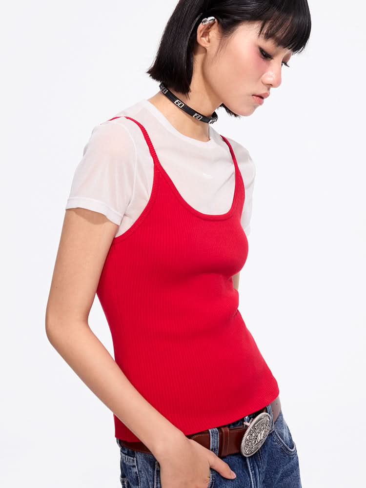 chaleco de cuello en u