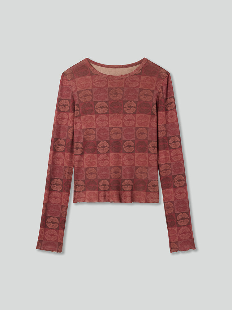 camisa de cuello redondo