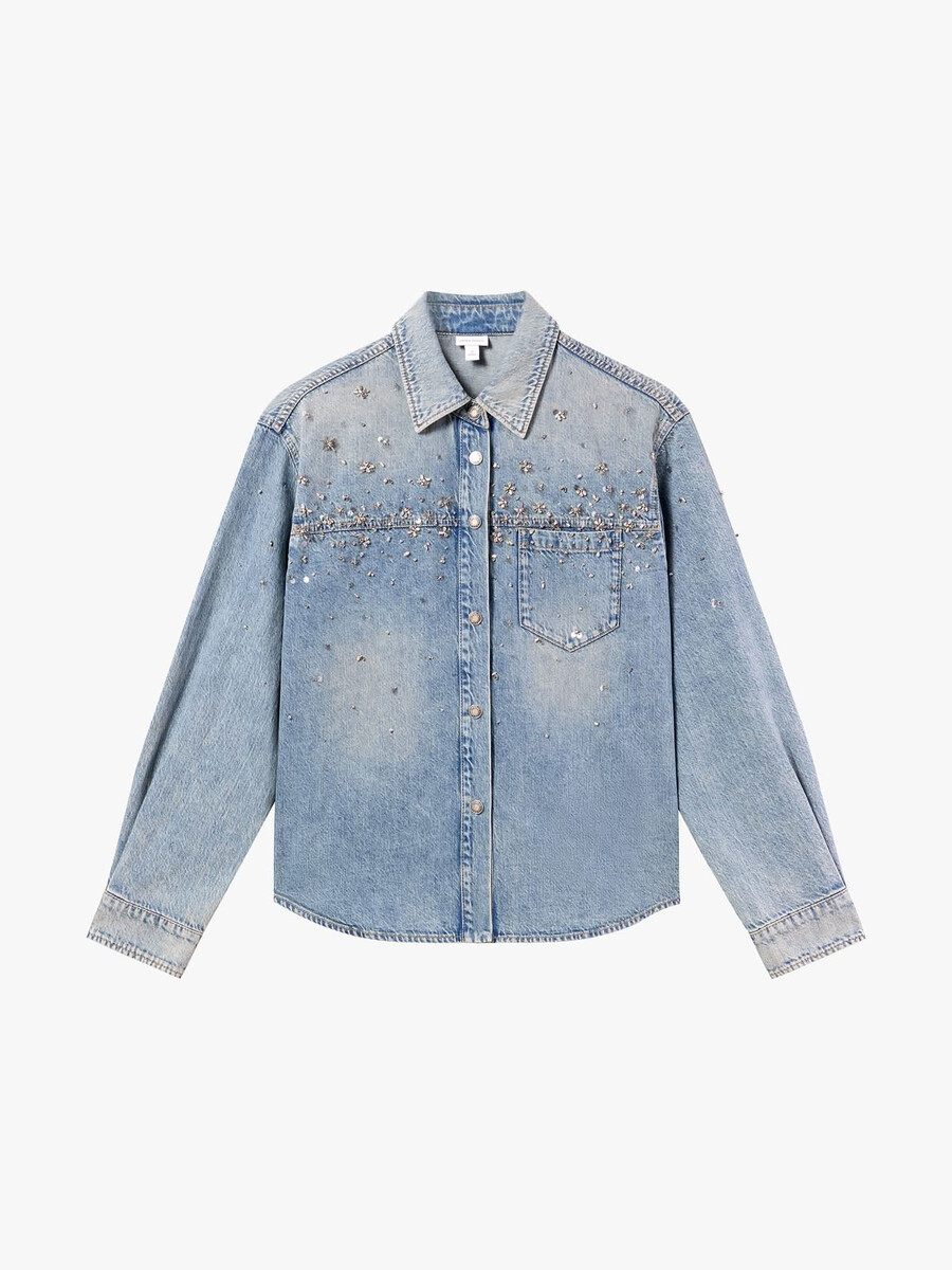 camisa vaquera con cuentas