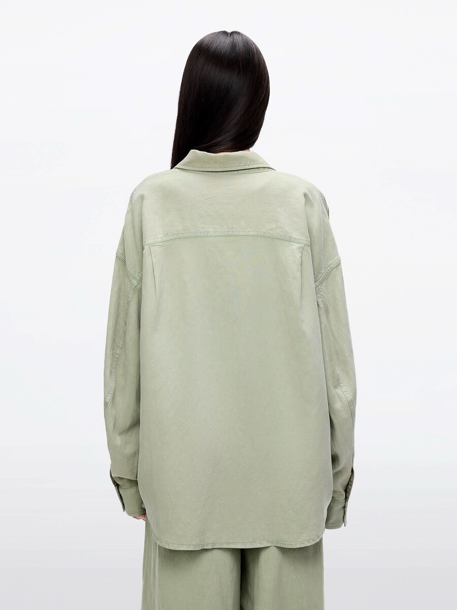 camisa vaquera de un solo pecho