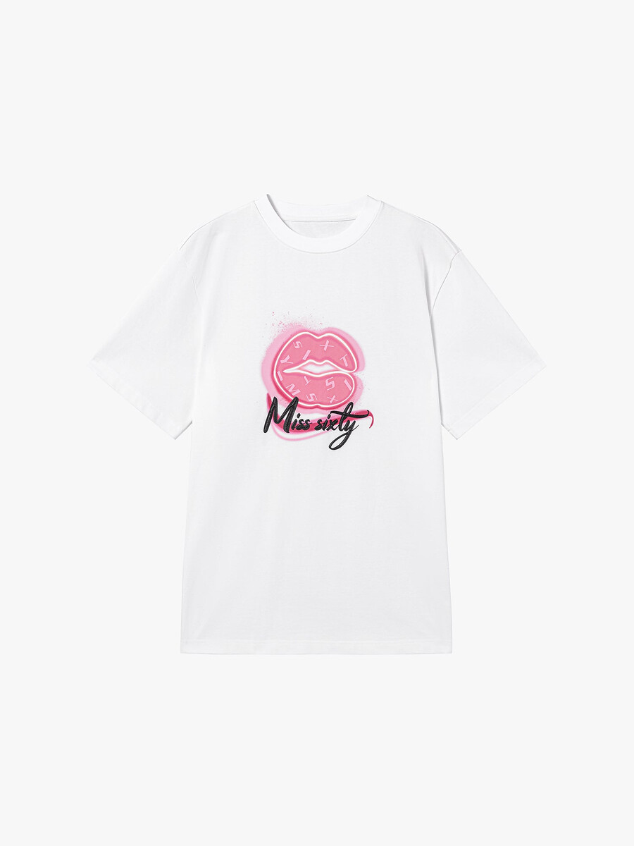 camiseta estampada de gran tamaño