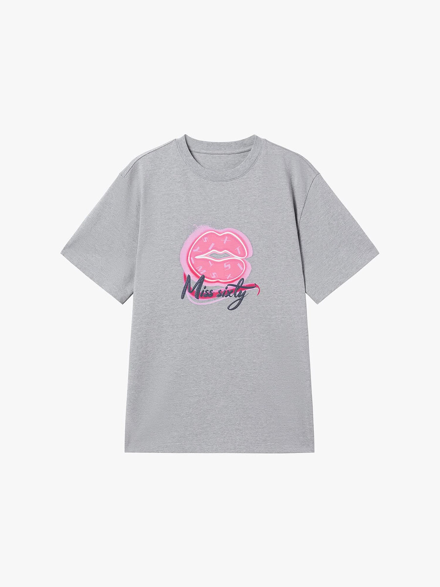 camiseta estampada de gran tamaño