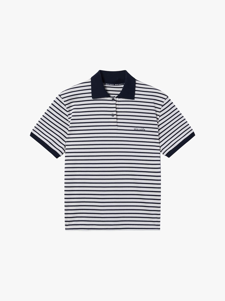 camiseta de manga corta a rayas