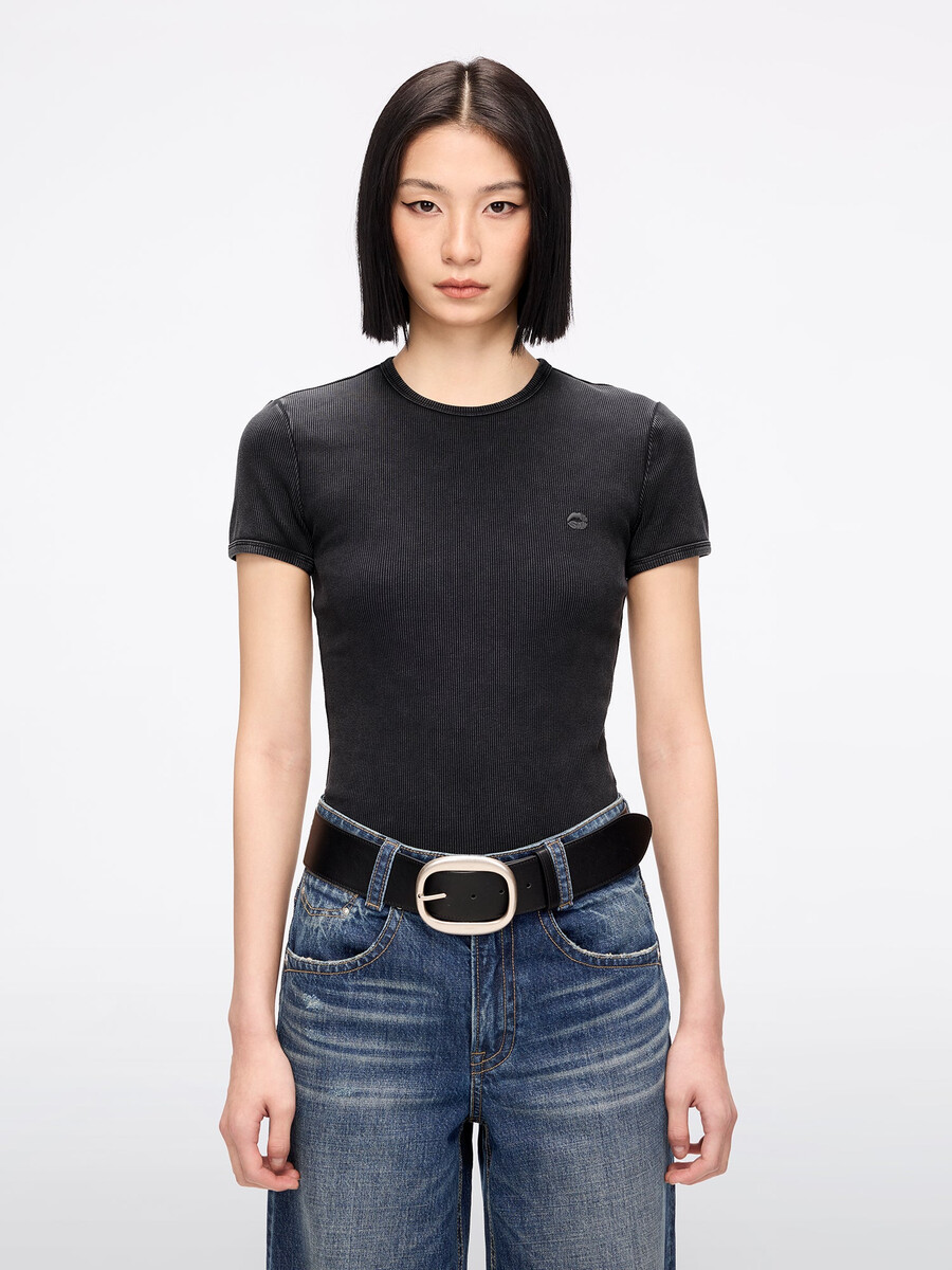 camiseta de cuello redondo