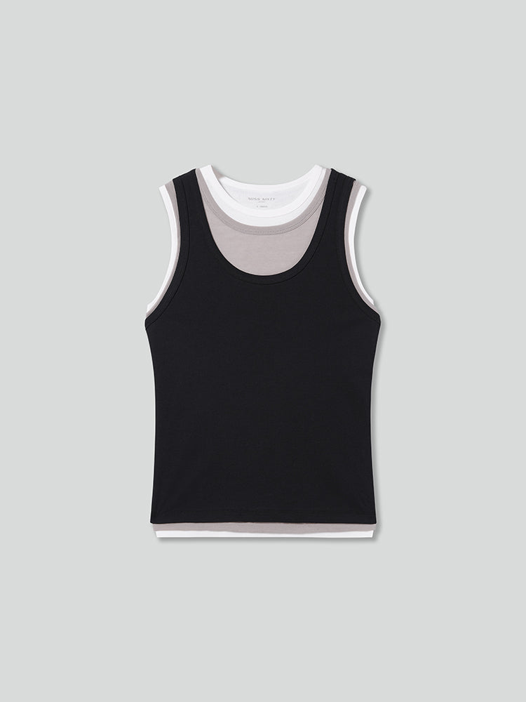 camiseta falsa de tres piezas