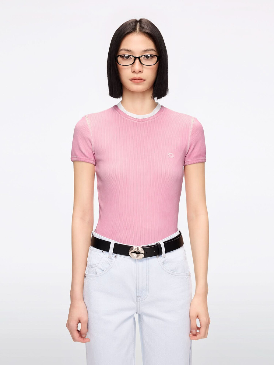 camiseta de cuello redondo