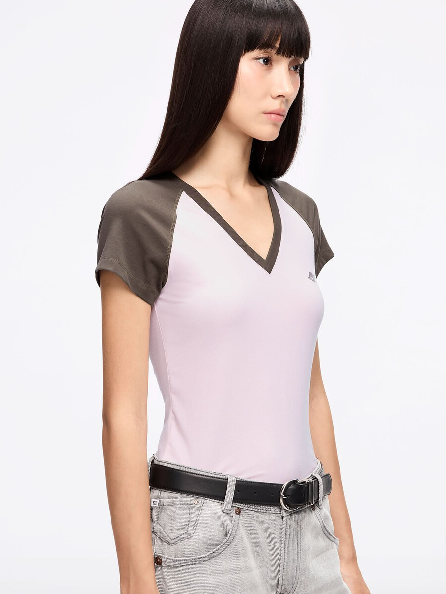 camiseta con bloques de color