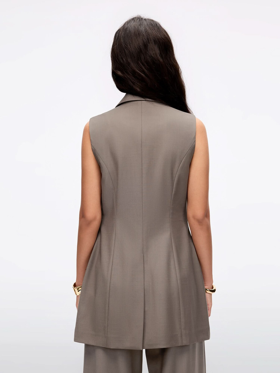 chaleco blazer sin mangas