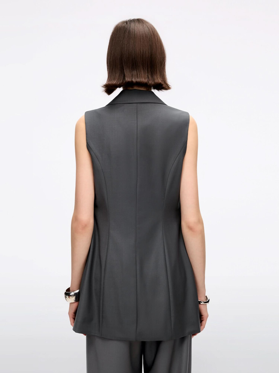 chaleco blazer sin mangas