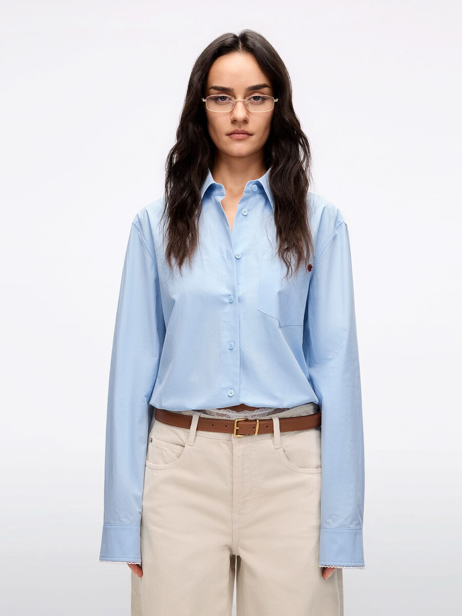 camisa bordada con cuentas