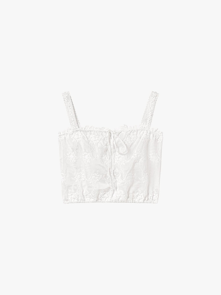 chaleco con tirantes bordados