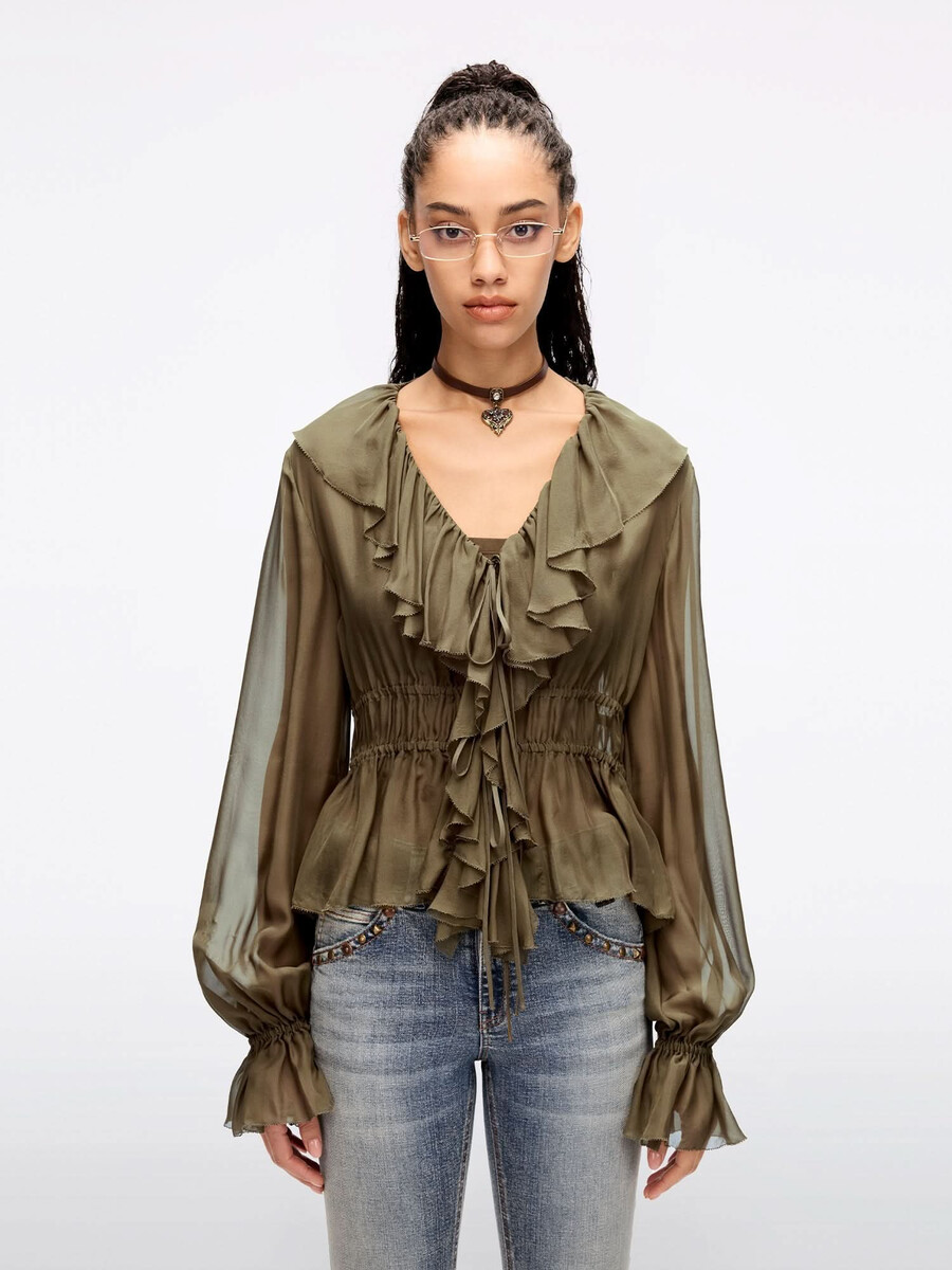 camisa de seda morera