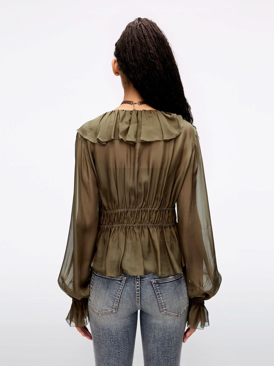 camisa de seda morera