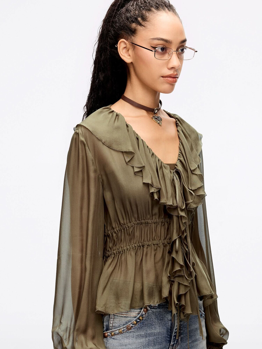 camisa de seda morera