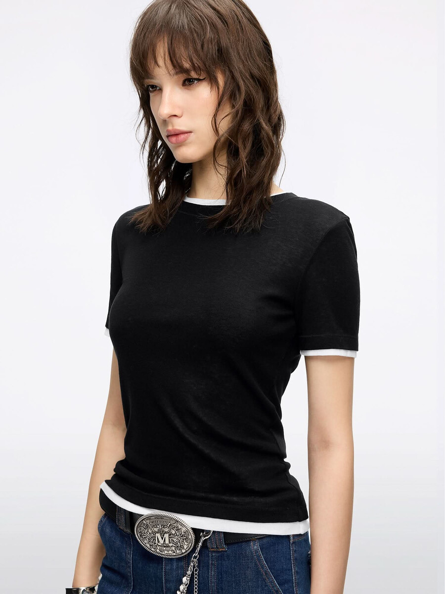 camiseta de capas falsas
