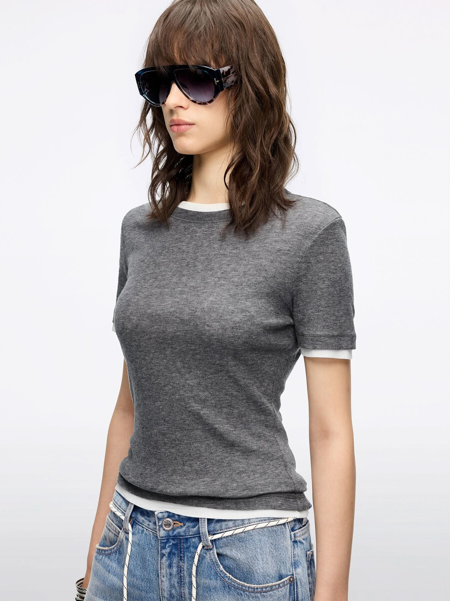 camiseta de capas falsas