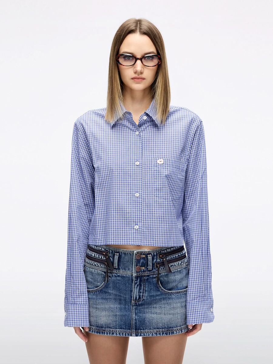 camisa holgada a cuadros