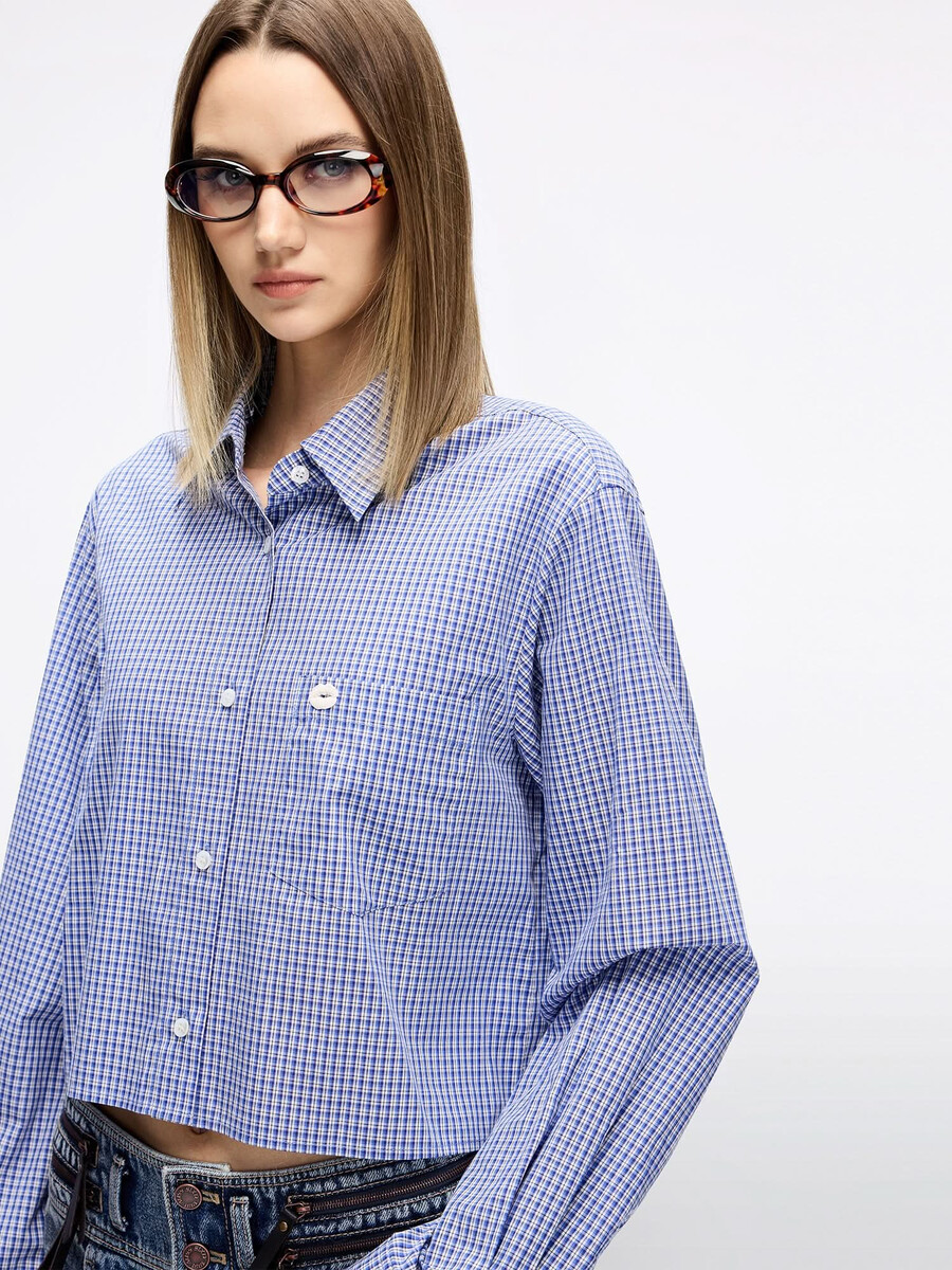 camisa holgada a cuadros