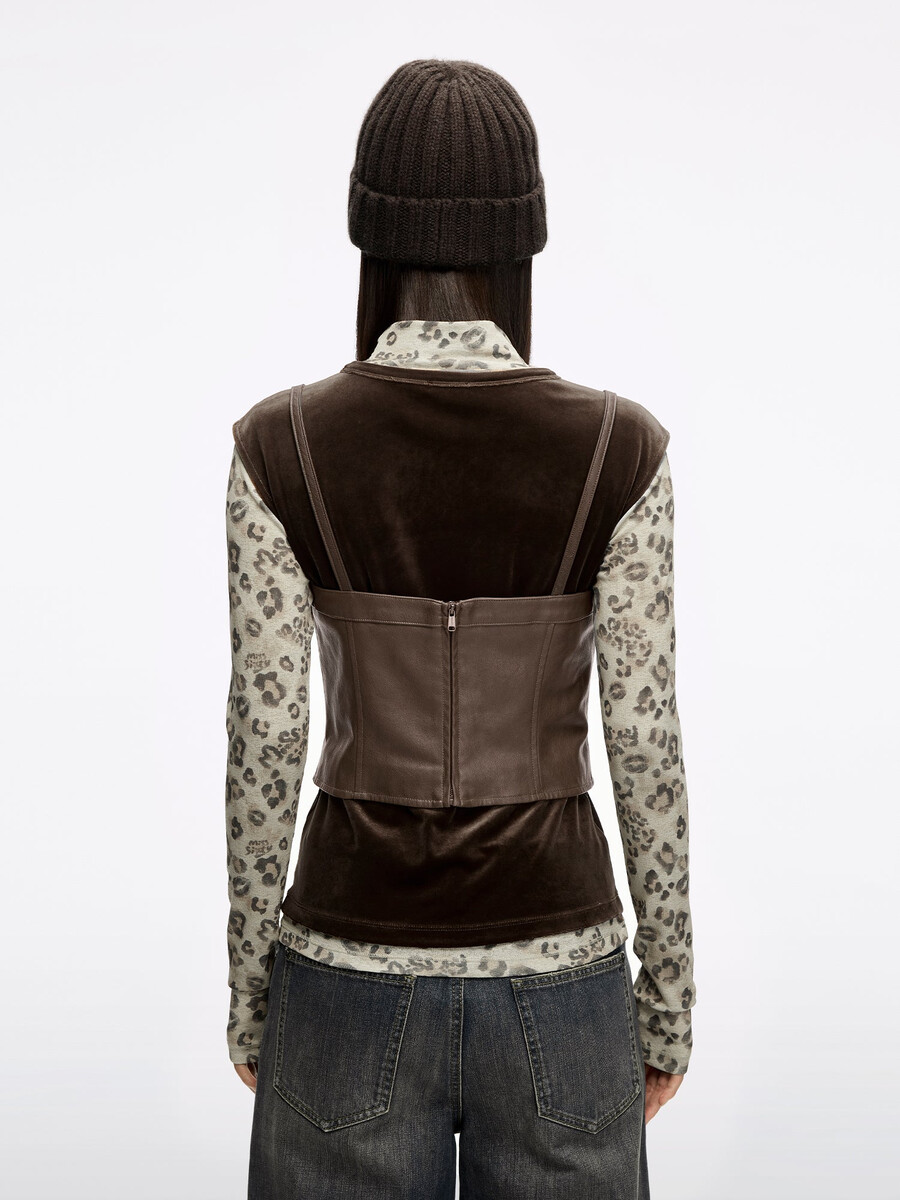 conjunto de chaleco en capas