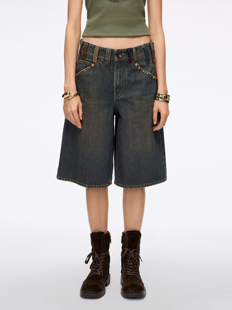 pantalones cortos con trabilla para cinturón