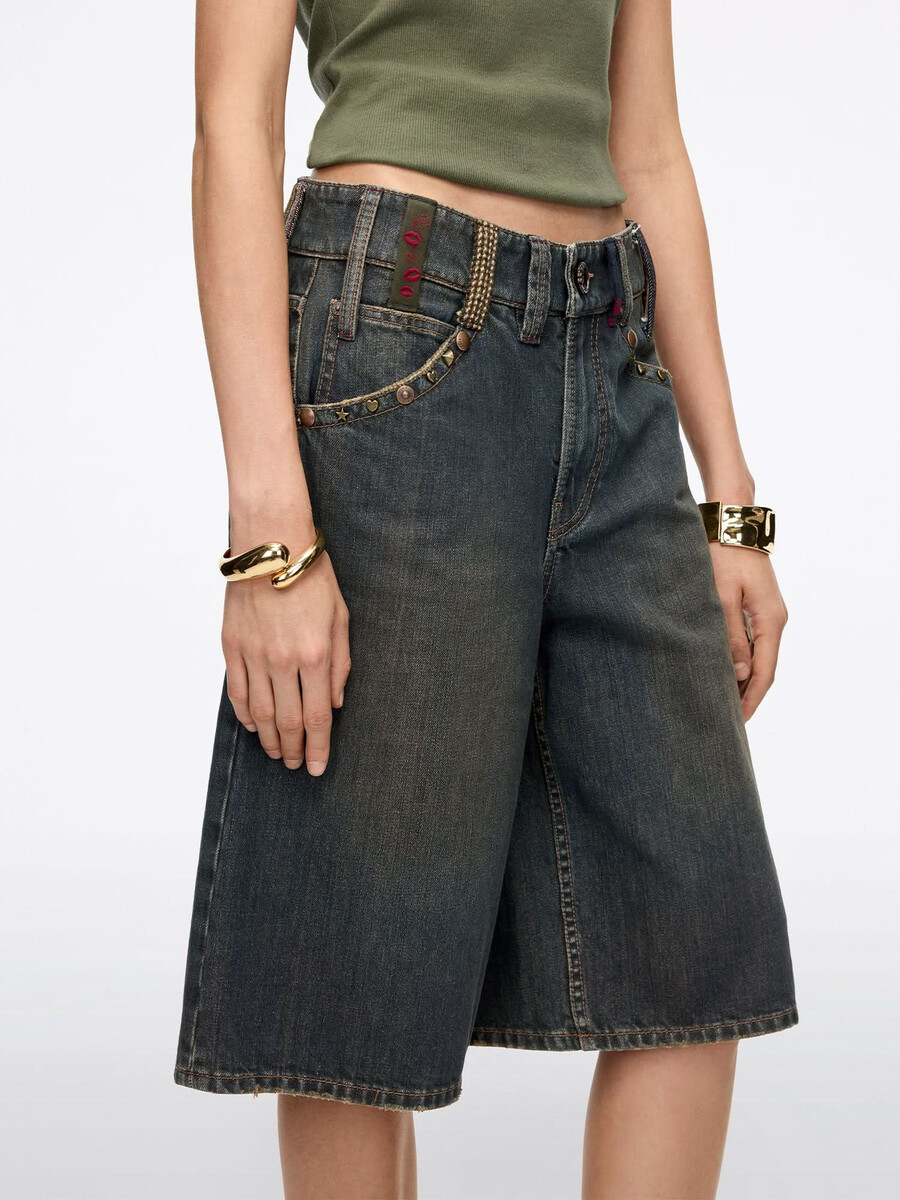 pantalones cortos con trabilla para cinturón